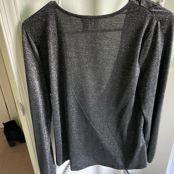 Sparkly low V neck long sleeve - Picture 3 of 5